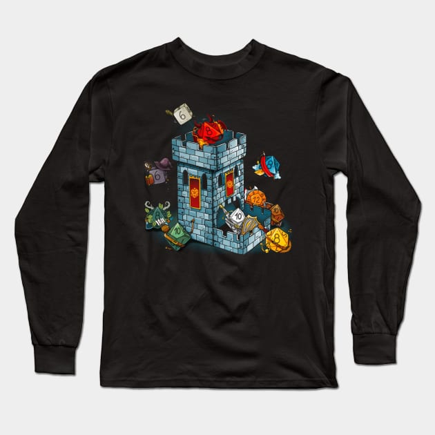 Dice Tower Long Sleeve T-Shirt by Vallina84